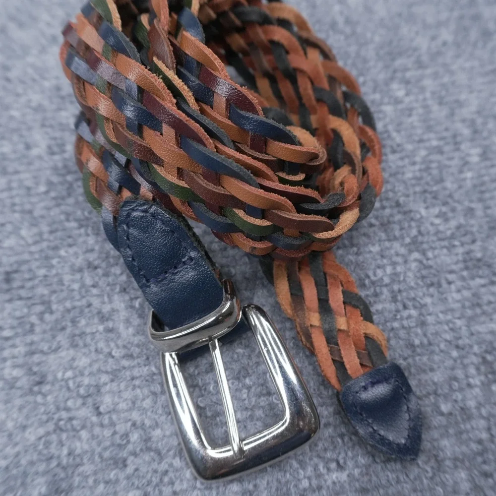 Braided Leather Belt Unisex 32